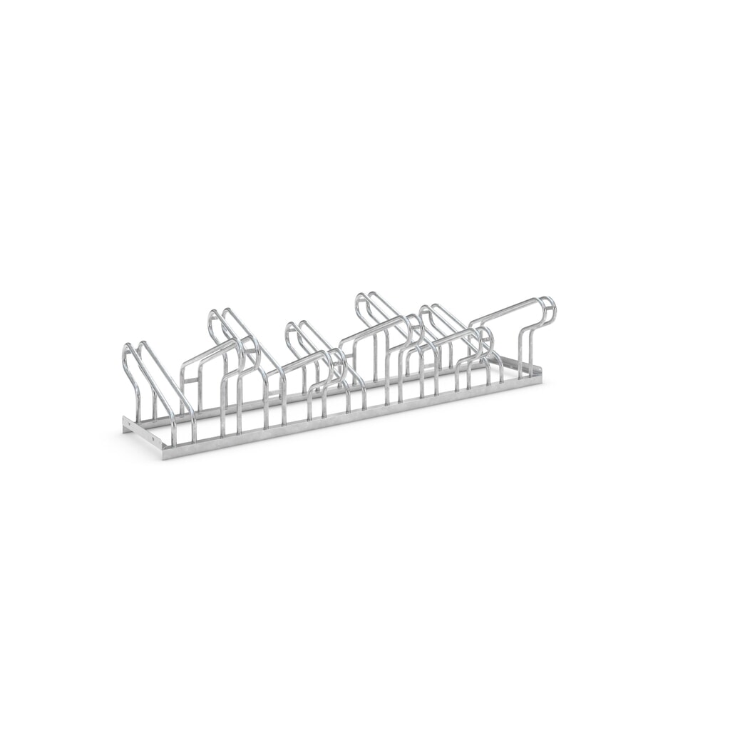 wsm® Bügelparker, 2-seitig, 10 Stellplätze, verzinkt Produktabbildung: wsm® Bügelparker, 2-seitig, 10 Stellplätze, verzinkt