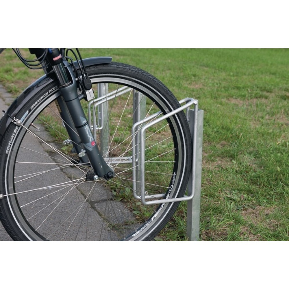 Produktabbildung: WSM Fahrradklemmbügel, Anzahl Radstände 1, 1-seitig 90 ° verzinkt, zum Einbetonieren