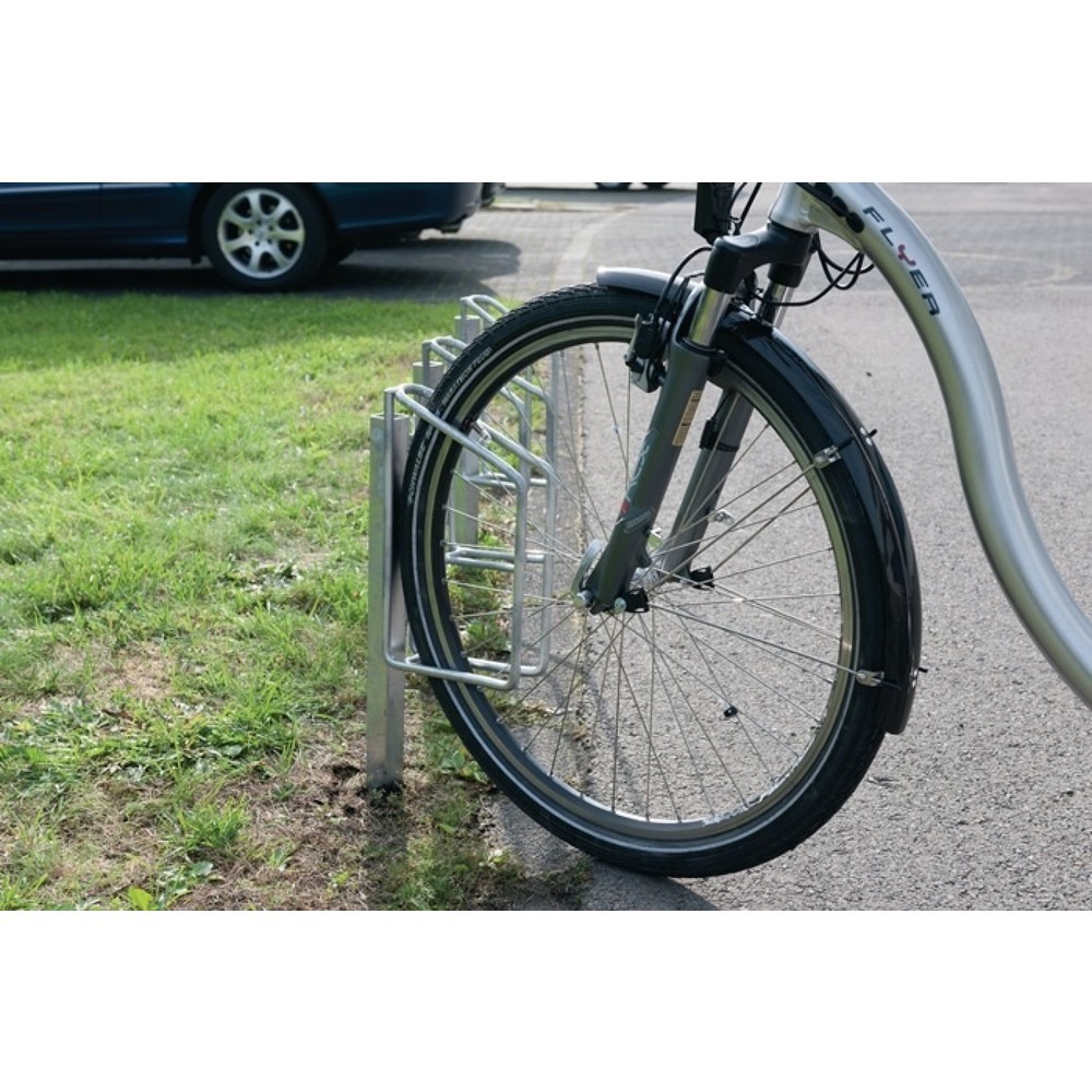 Produktabbildung Nr. 3: WSM Fahrradklemmbügel, Anzahl Radstände 1, 1-seitig 90 ° verzinkt, zum Einbetonieren