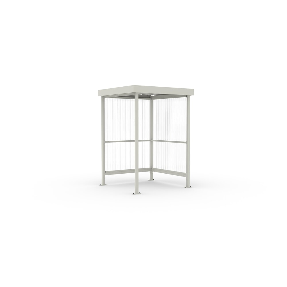 Produktabbildung: wsm® Raucherunterstand, für 2-3 Personen, grauweiß