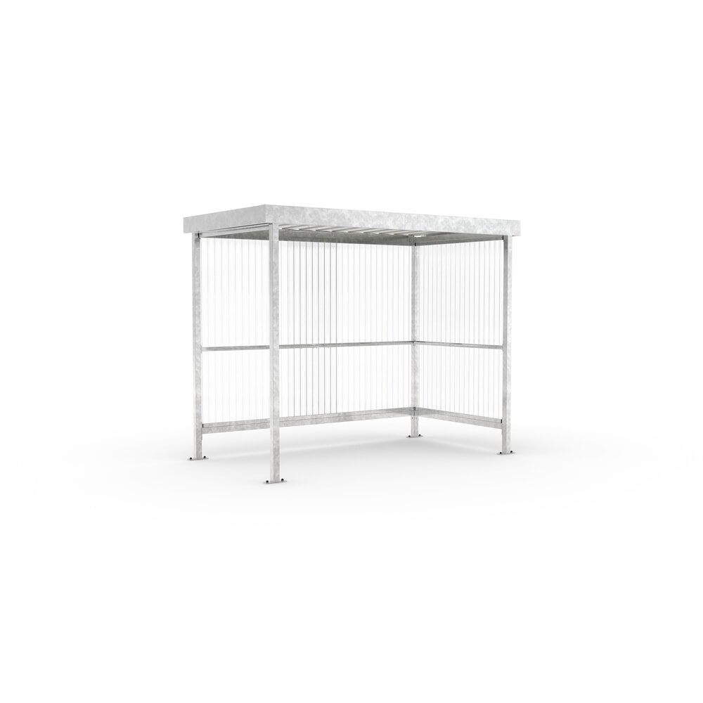 Produktabbildung: wsm® Raucherunterstand, für 5 Personen, verzinkt