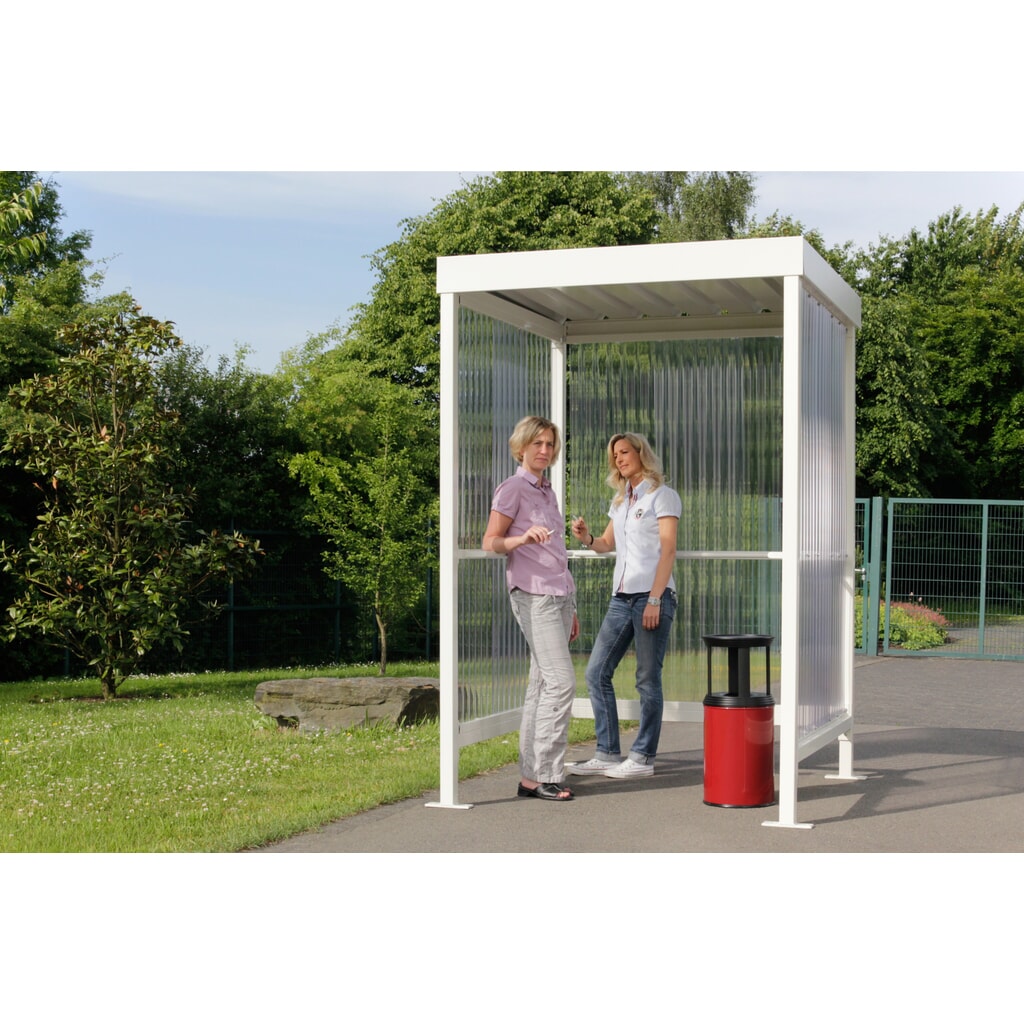 Produktabbildung Nr. 2: Rechte Seitenwand für wsm® Raucherunterstand, Ständer verzinkt