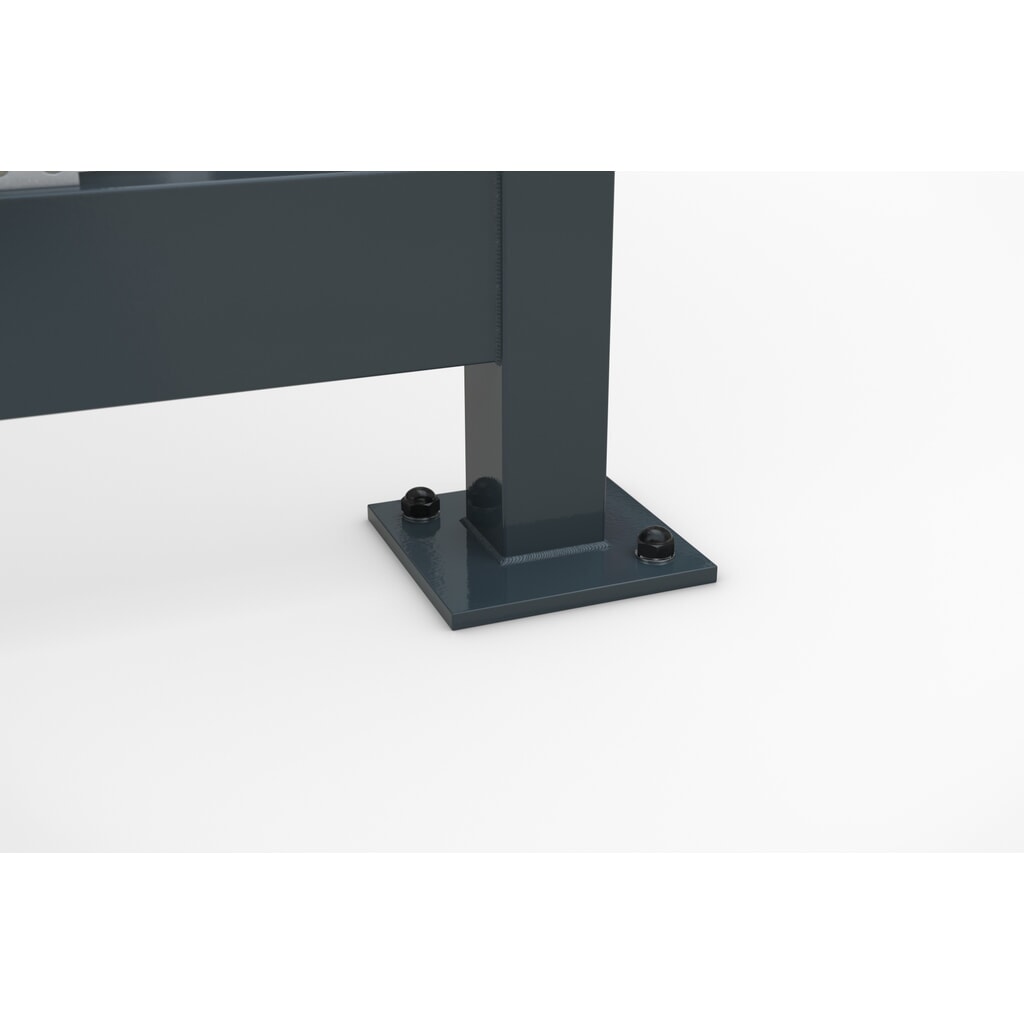 wsm® Raucherunterstand KÖLN ALPINE, fertig montiert, Schneelast max. 5,6 kN/m², 7 Elemente, ohne Überpflasterung, grauweiß Produktabbildung Nr. 2: wsm® Raucherunterstand KÖLN ALPINE, fertig montiert, Schneelast max. 5,6 kN/m², 7 Elemente, ohne Überpflasterung, grauweiß