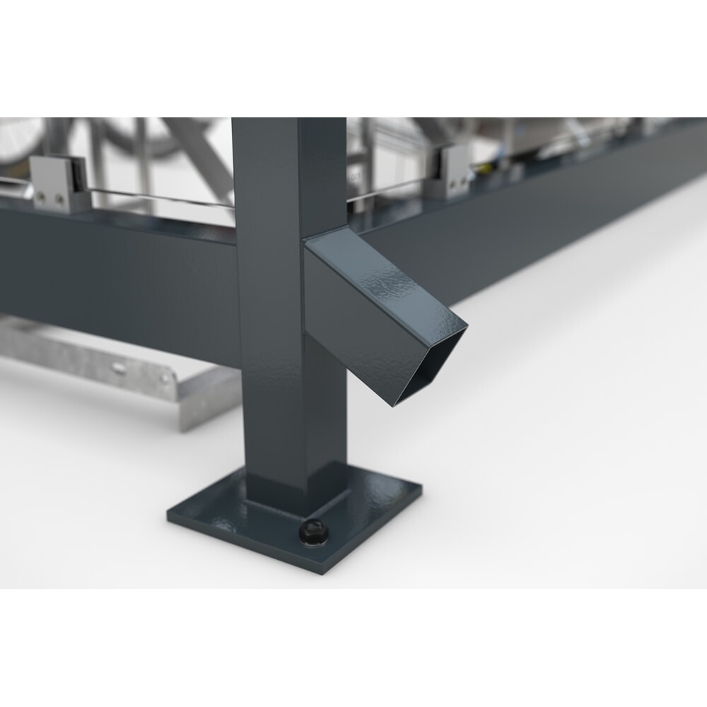 Produktabbildung Nr. 6: wsm® Raucherunterstand KÖLN ALPINE, fertig montiert, Schneelast max. 4,15 kg/m², 9 Elemente, ohne Überpflasterung, anthrazitgrau