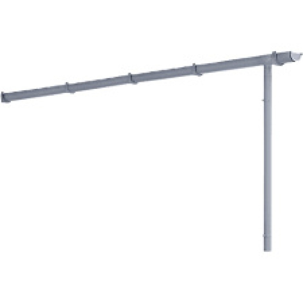 Produktabbildung: wsm® Regenrinne mit Fallrohr für Überdachung Basic, für Breite 2.145 mm