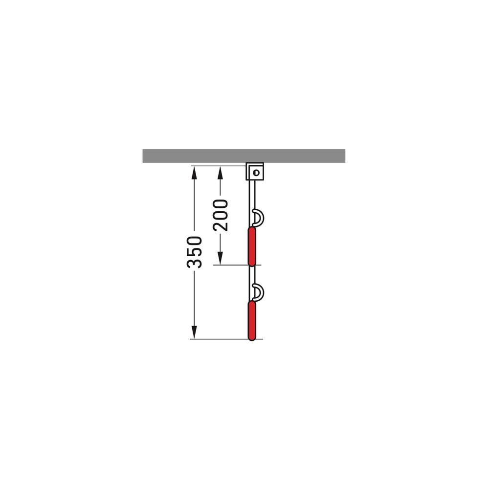 Produktabbildung Nr. 6: wsm® Reihen-Hängeparker, 6 Stellplätze, Wandmontage
