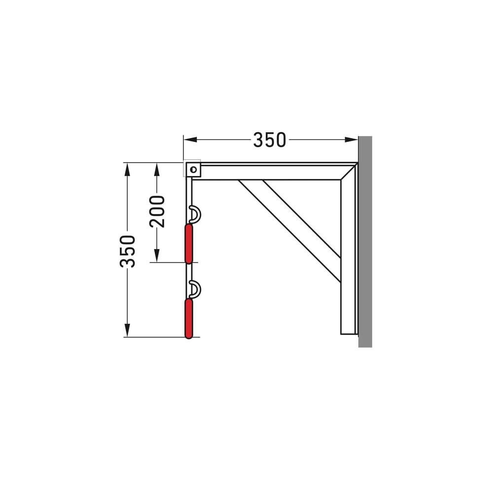 Produktabbildung Nr. 6: wsm® Reihen-Hängeparker, 8 Stellplätze, Deckenmontage