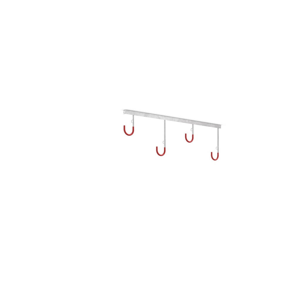 Produktabbildung: wsm® Reihen-Hängeparker, 4 Stellplätze, Wandmontage