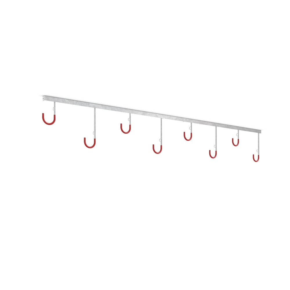 Produktabbildung: wsm® Reihen-Hängeparker, 8 Stellplätze, Wandmontage