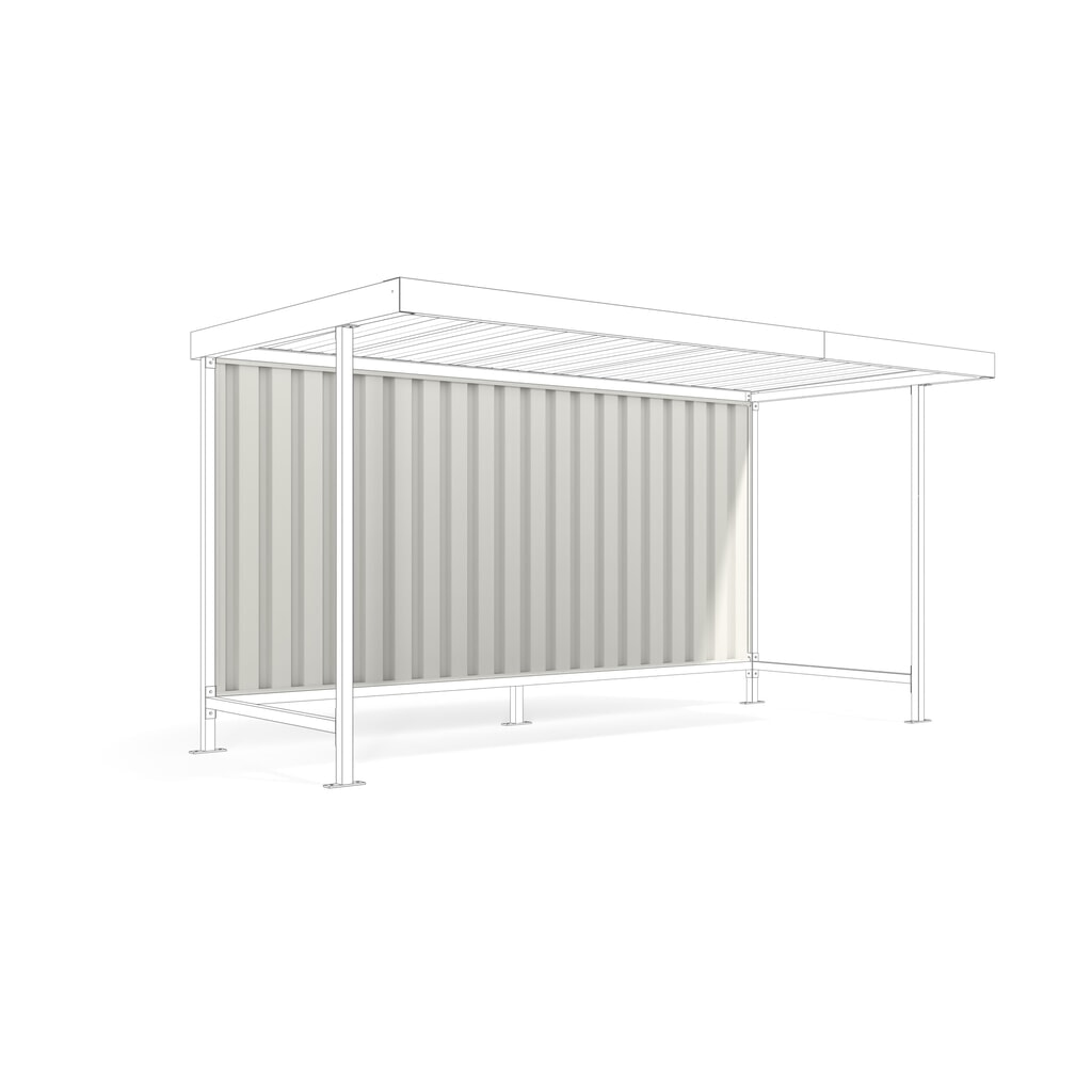 wsm® Rückwand für Überdachung VARIO, Profilblech Produktabbildung: wsm® Rückwand für Überdachung VARIO, Profilblech