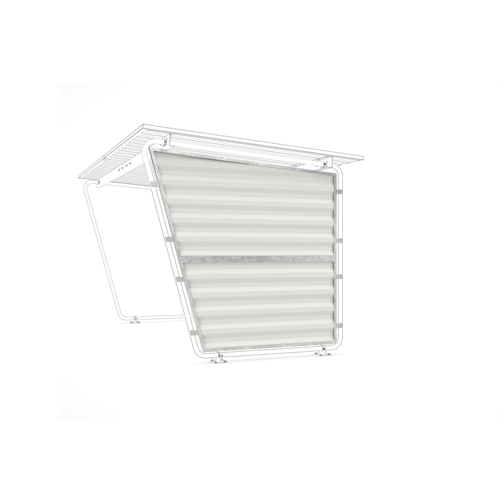 Produktabbildung: wsm® Seitenwand für Überdachung, 1-seitig, Profilblech, rechts