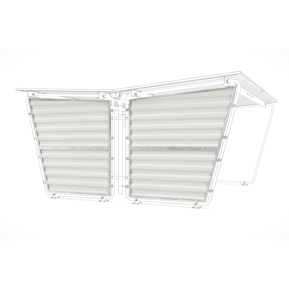 Produktabbildung: wsm® Seitenwand für Überdachung, 2-seitig, Profilblech, links