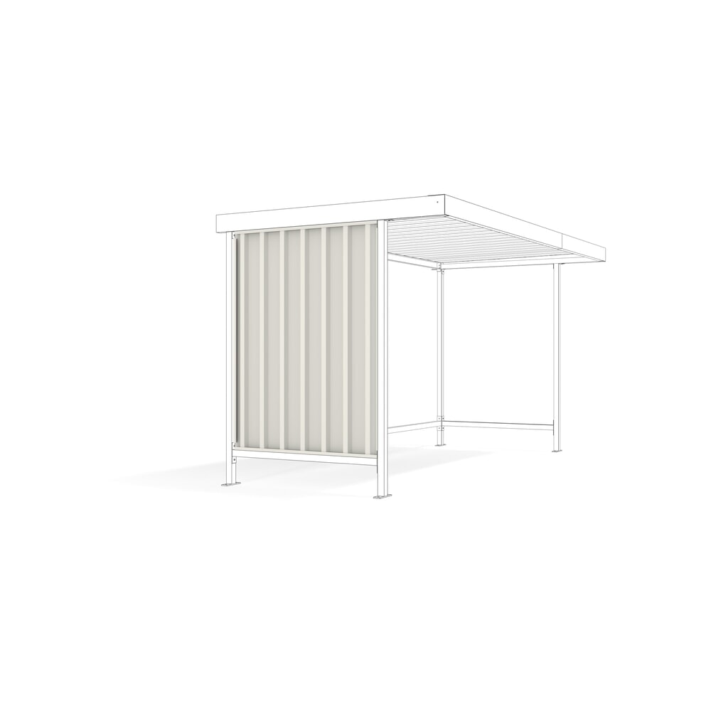 Produktabbildung: wsm® Seitenwand für Überdachung VARIO, 1-seitig, Profilblech, 1 Stk.