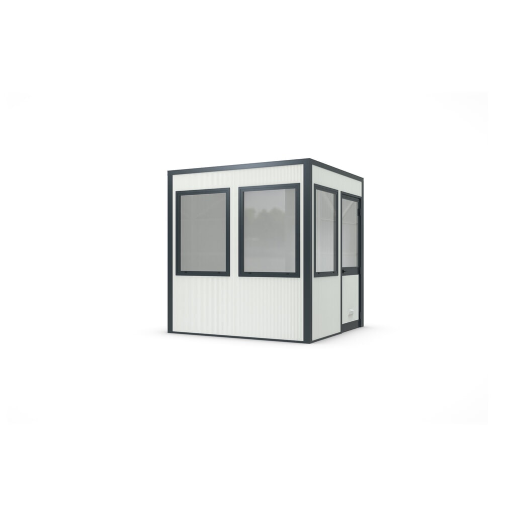 Produktabbildung: wsm® Selbstbauhaus SMARTUNIT für den Innenbereich, Grundfläche 5,95 m², HxBxT 2.600 x 2.440 x 2.440 mm
