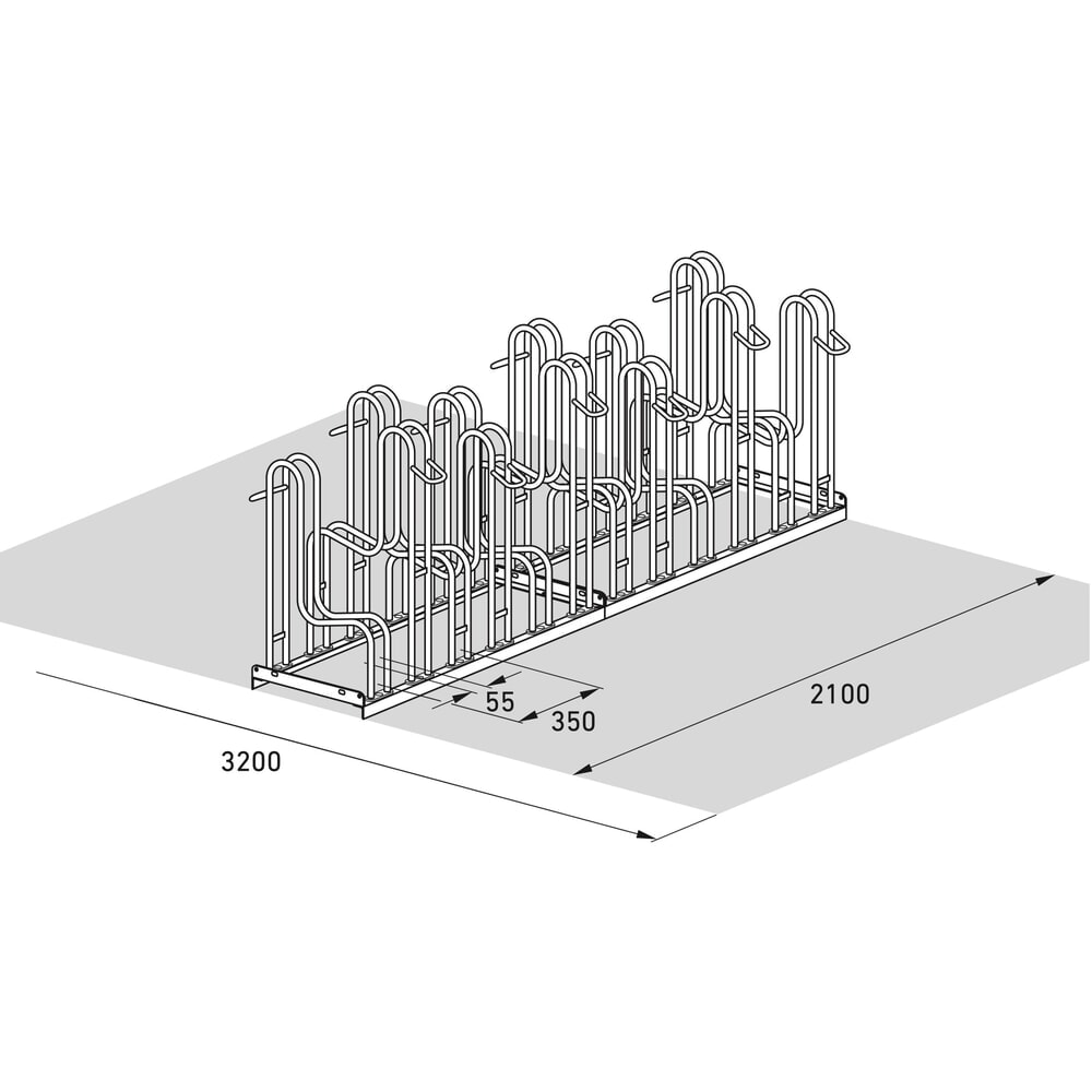 Produktabbildung Nr. 7: wsm® Standparker, 2-seitig, 12 Stellplätze