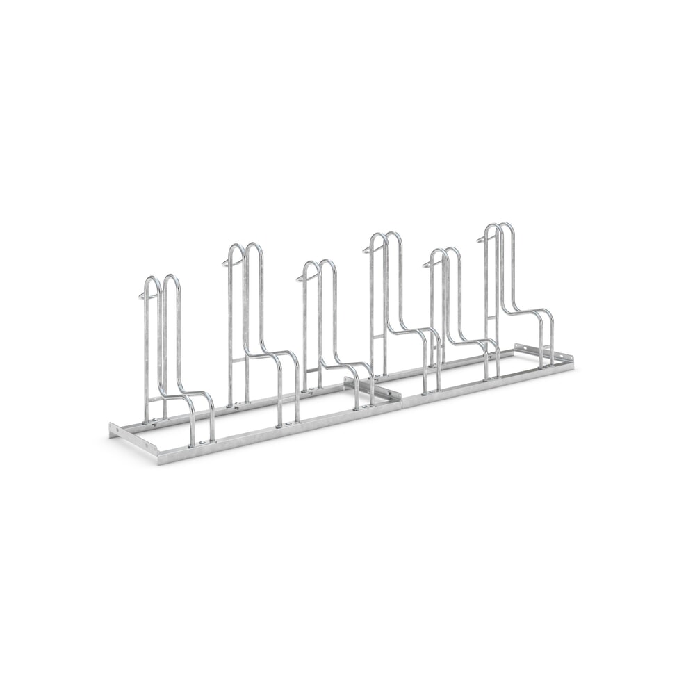 Produktabbildung: wsm® Standparker 4000 BR, 1-seitig, feuerverzinkt, Radabstand 390 mm, 6 Stellplätze