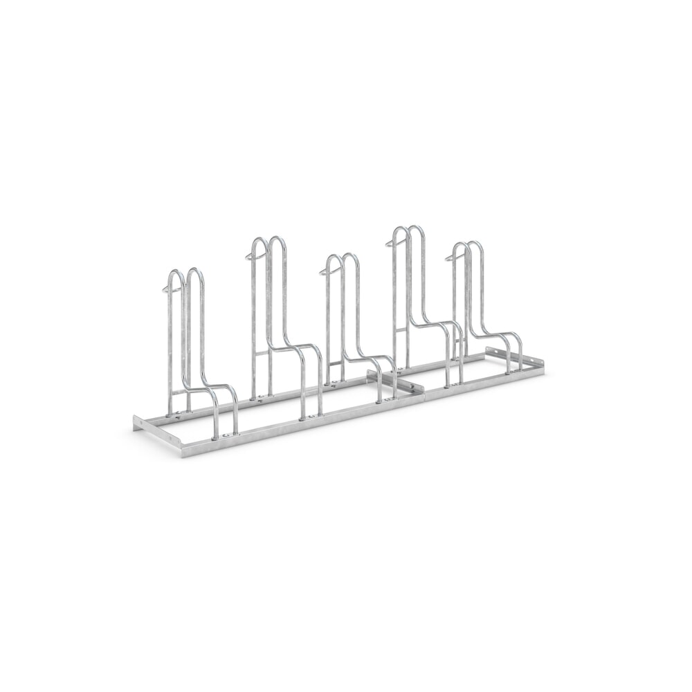 Produktabbildung: wsm® Standparker 4000 BR, 1-seitig, feuerverzinkt, Radabstand 390 mm, 5 Stellplätze