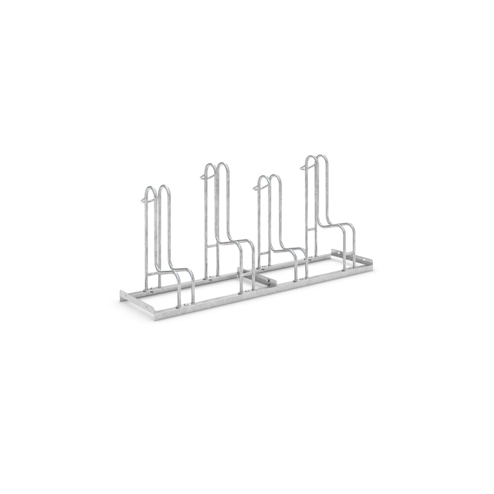 Produktabbildung: wsm® Standparker 4000 BR, 1-seitig, feuerverzinkt, Radabstand 390 mm, 4 Stellplätze