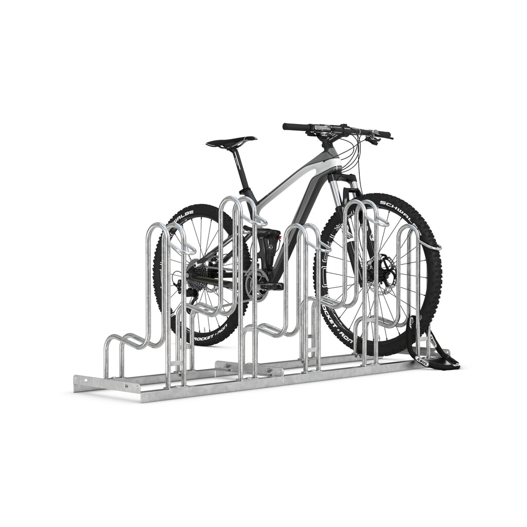 wsm® Standparker 4000 BR, 1-seitig, feuerverzinkt, Radabstand 390 mm, 5 Stellplätze Produktabbildung Nr. 8: wsm® Standparker 4000 BR, 1-seitig, feuerverzinkt, Radabstand 390 mm, 5 Stellplätze