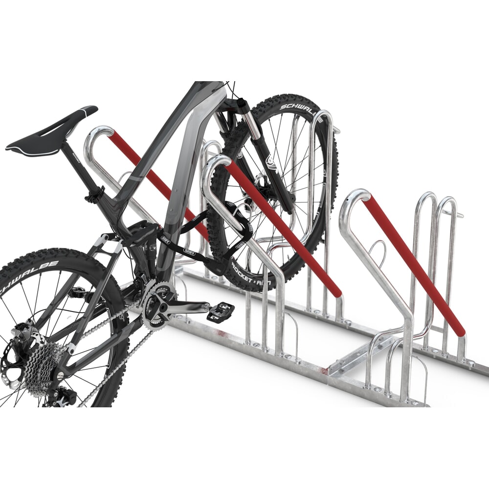 Produktabbildung Nr. 5: wsm® Standparker 4500 XBF mit Anlehnbügel, feuerverzinkt, 1-seitig, 4 Stellplätze, Radabstand 500 mm