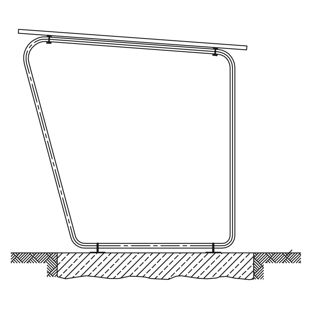 Produktabbildung Nr. 2: wsm® Überdachung, 1-seitig, GF, Breite 2.145 mm