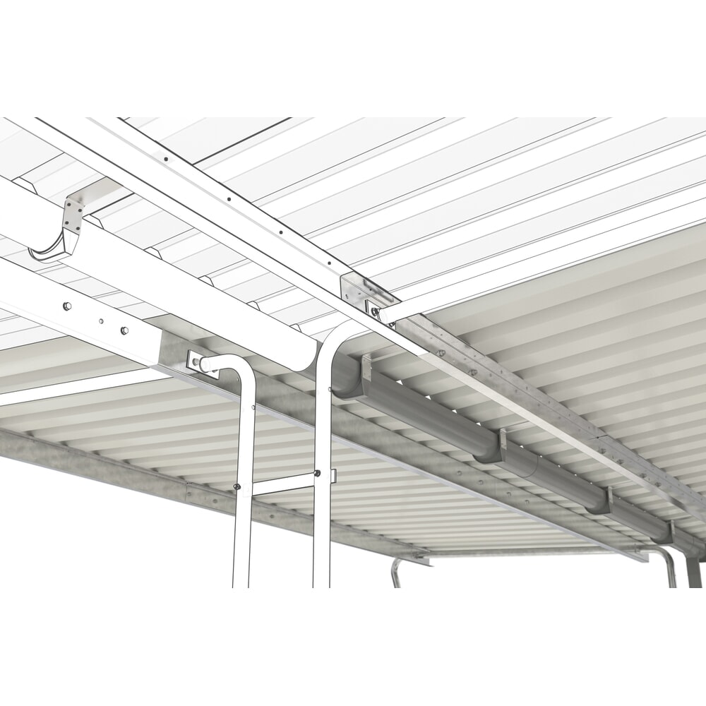 Produktabbildung Nr. 2: wsm® Überdachung, 2-seitig, AF, Breite 4.300 mm