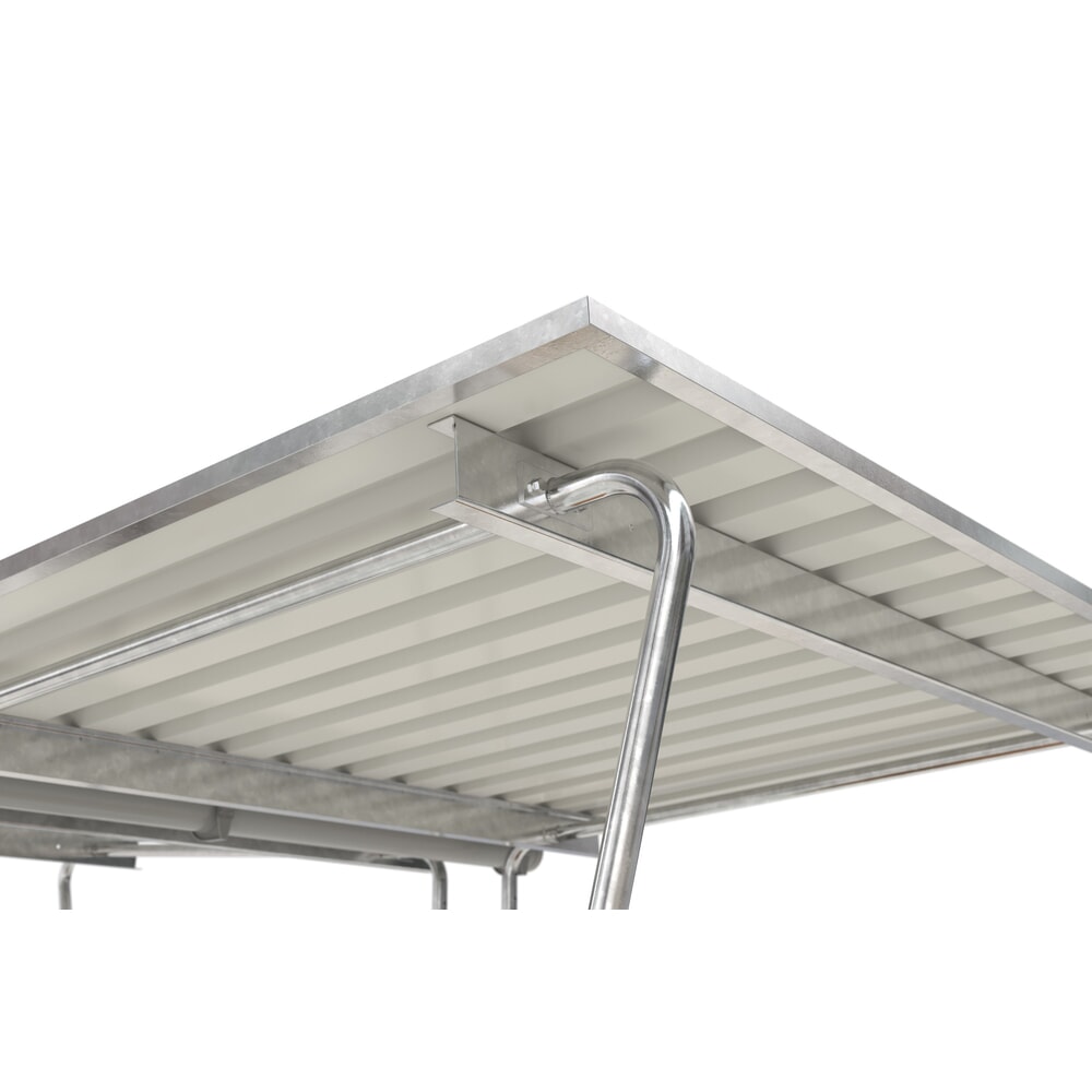 Produktabbildung Nr. 8: wsm® Überdachung, 2-seitig, GF, Breite 2.145 mm