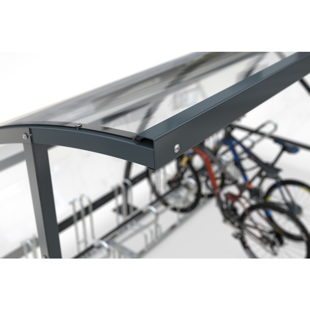 Produktabbildung Nr. 5: wsm® Überdachung BAMBERG im Rundbogen-Design, Breite 16.450 mm, grauweiß