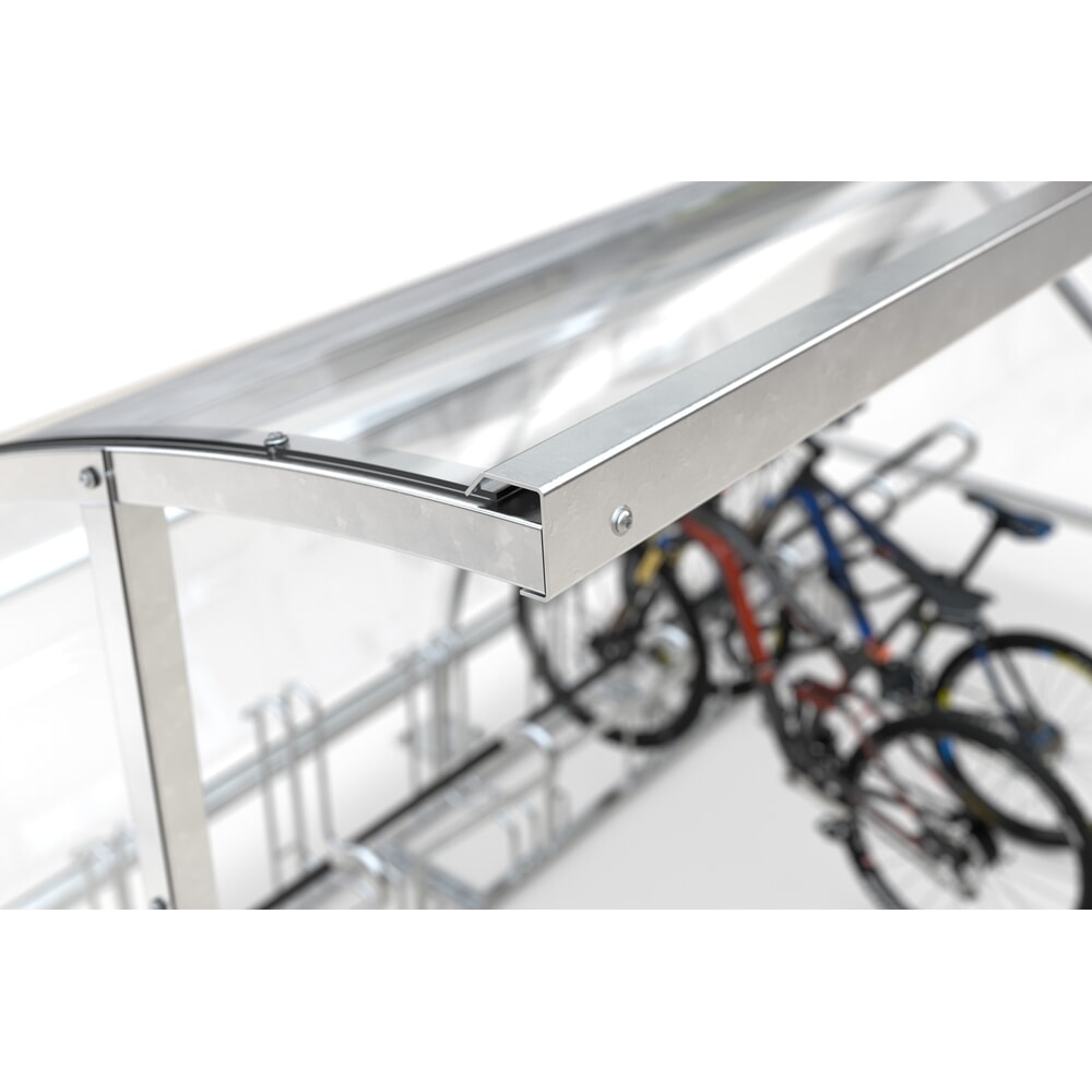 Produktabbildung Nr. 2: wsm® Überdachung BAMBERG im Rundbogen-Design, Breite 12.350 mm, verzinkt