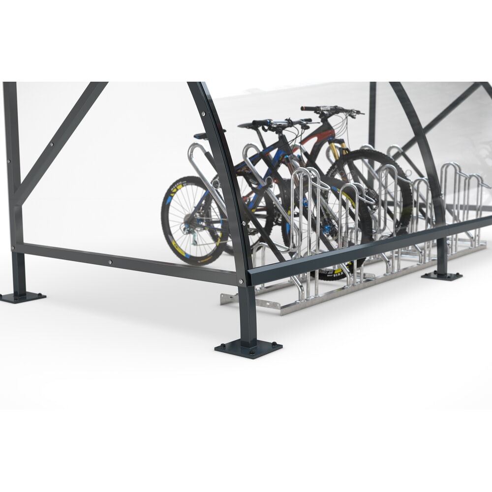 Produktabbildung Nr. 3: Überdachung SWING im Rundbogen-Design, Breite 2.040 mm, RAL 7016 anthrazitgrau