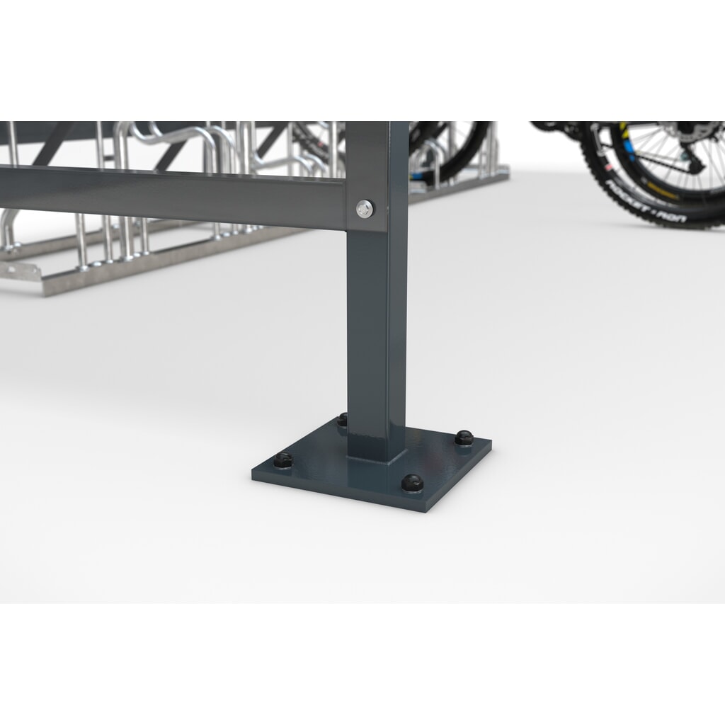 Überdachung SWING im Rundbogen-Design, Breite 2.040 mm, RAL 7016 anthrazitgrau Produktabbildung Nr. 5: Überdachung SWING im Rundbogen-Design, Breite 2.040 mm, RAL 7016 anthrazitgrau