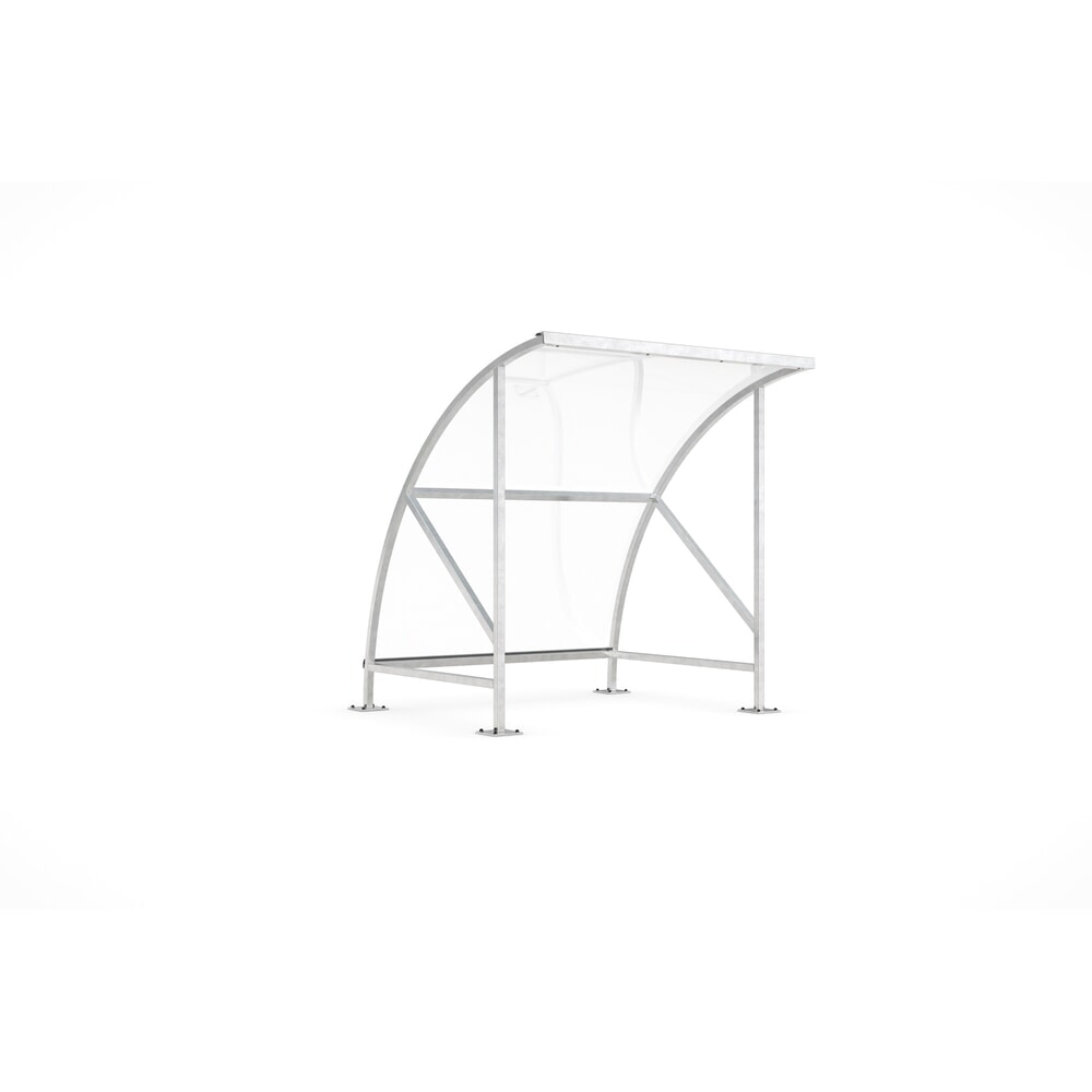 Produktabbildung: wsm® Überdachung BAMBERG im Rundbogen-Design, Breite 2.090 mm, verzinkt