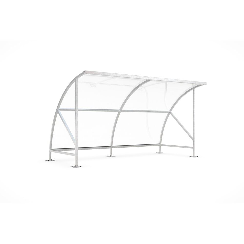 Produktabbildung: wsm® Überdachung BAMBERG im Rundbogen-Design, Breite 4.130 mm, verzinkt
