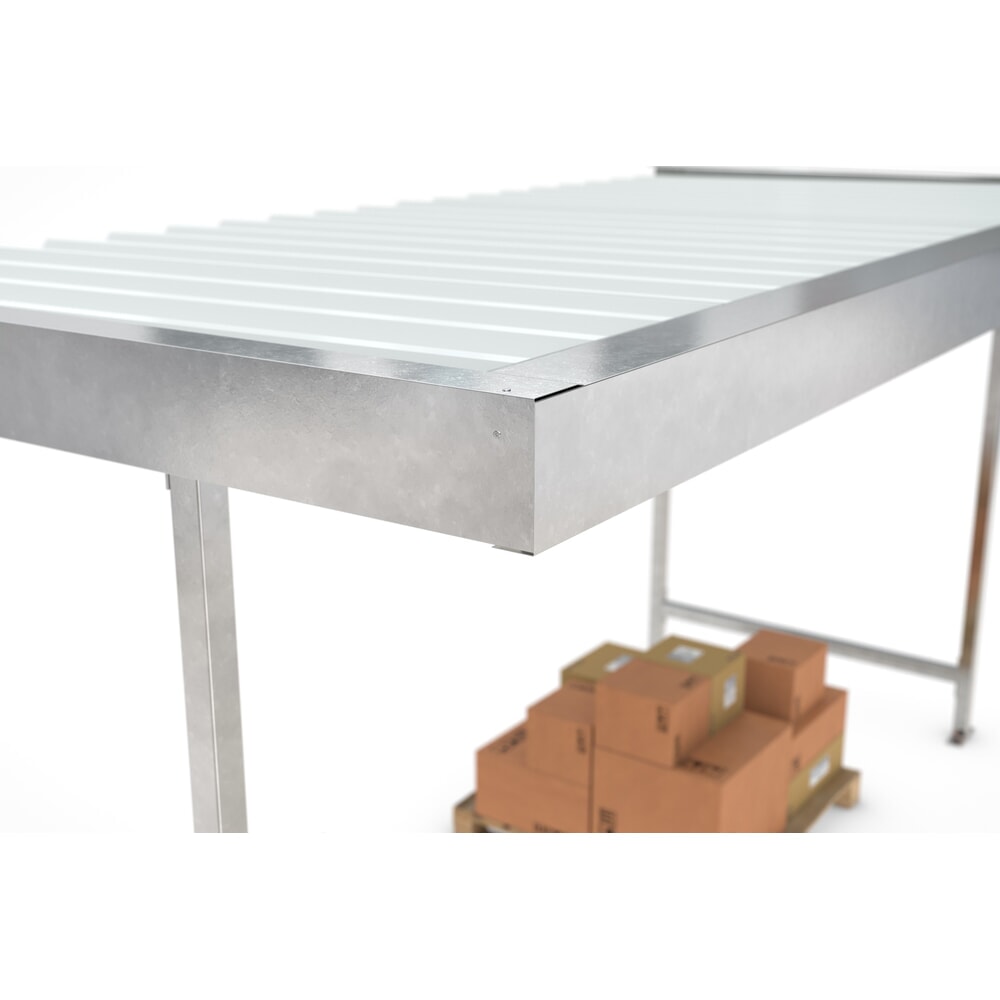 Produktabbildung Nr. 7: wsm® Überdachung, 1-seitig, GF, HxBxT 2.360 x 2.250 x 2.200 mm, verzinkt