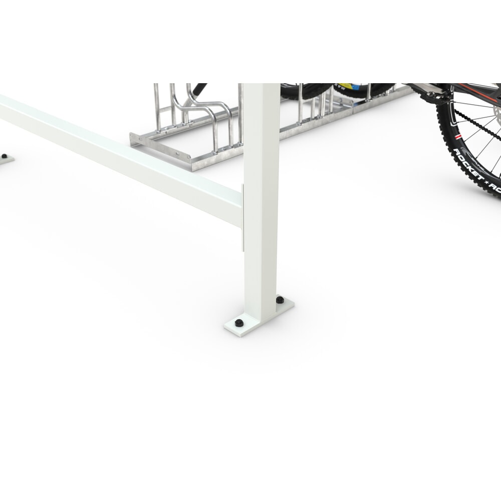 Produktabbildung Nr. 2: wsm® Überdachung, 1-seitig, GF, HxBxT 2.360 x 2.870 x 2.200 mm, RAL 9002