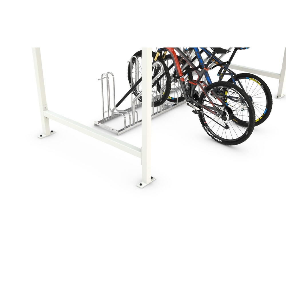 Produktabbildung Nr. 3: wsm® Überdachung, 1-seitig, GF, HxBxT 2.360 x 2.870 x 2.200 mm, RAL 9002