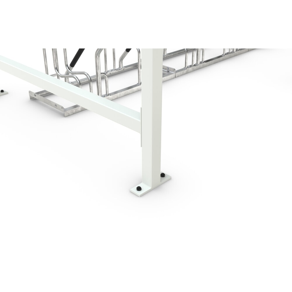 Produktabbildung Nr. 2: wsm® Überdachung VARIO, 1-seitig, GF, HxBxT 2.360 x 4.300 x 2.200 mm, RAL 9002
