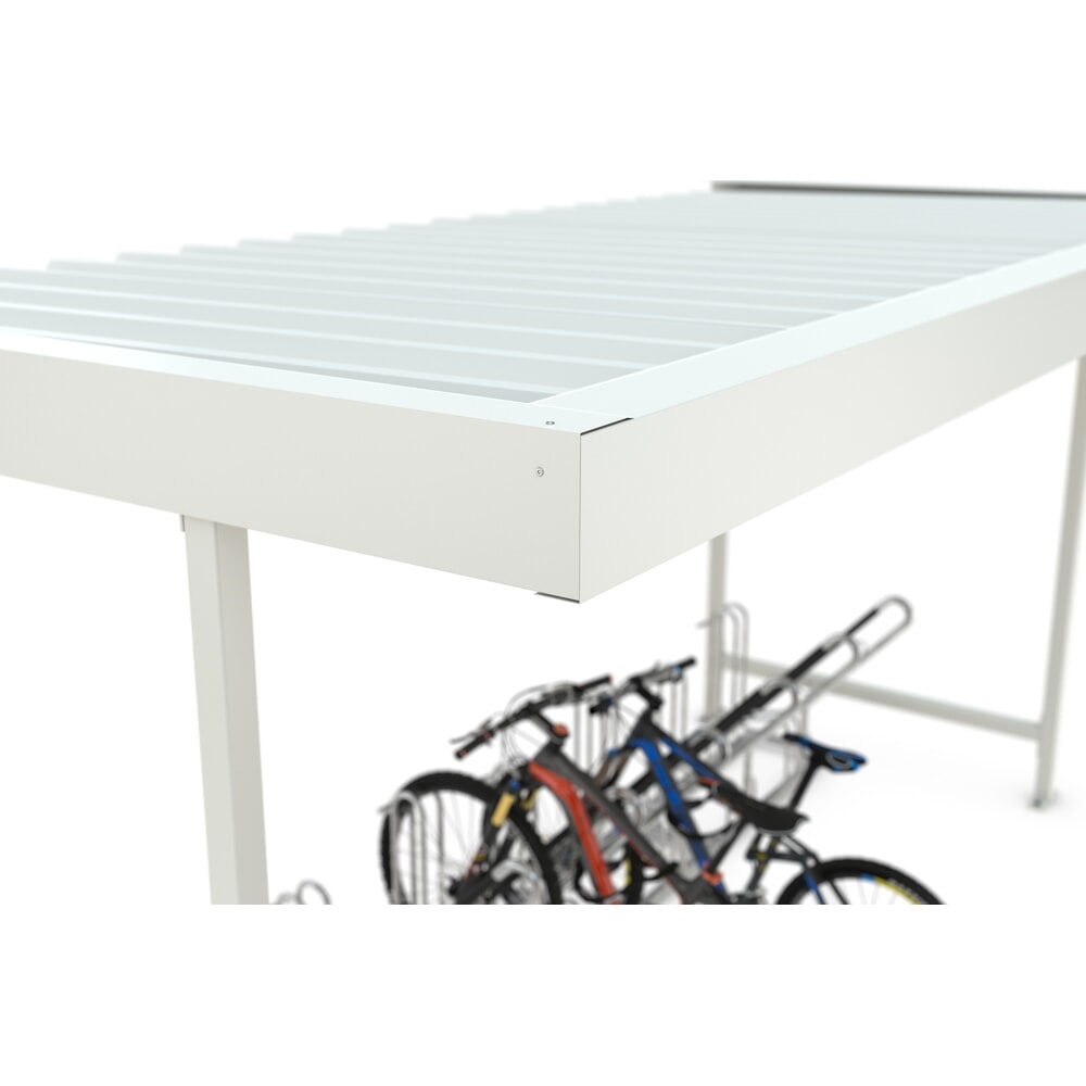 Produktabbildung Nr. 4: wsm® Überdachung VARIO, 1-seitig, GF, HxBxT 2.360 x 4.300 x 2.200 mm, RAL 9002