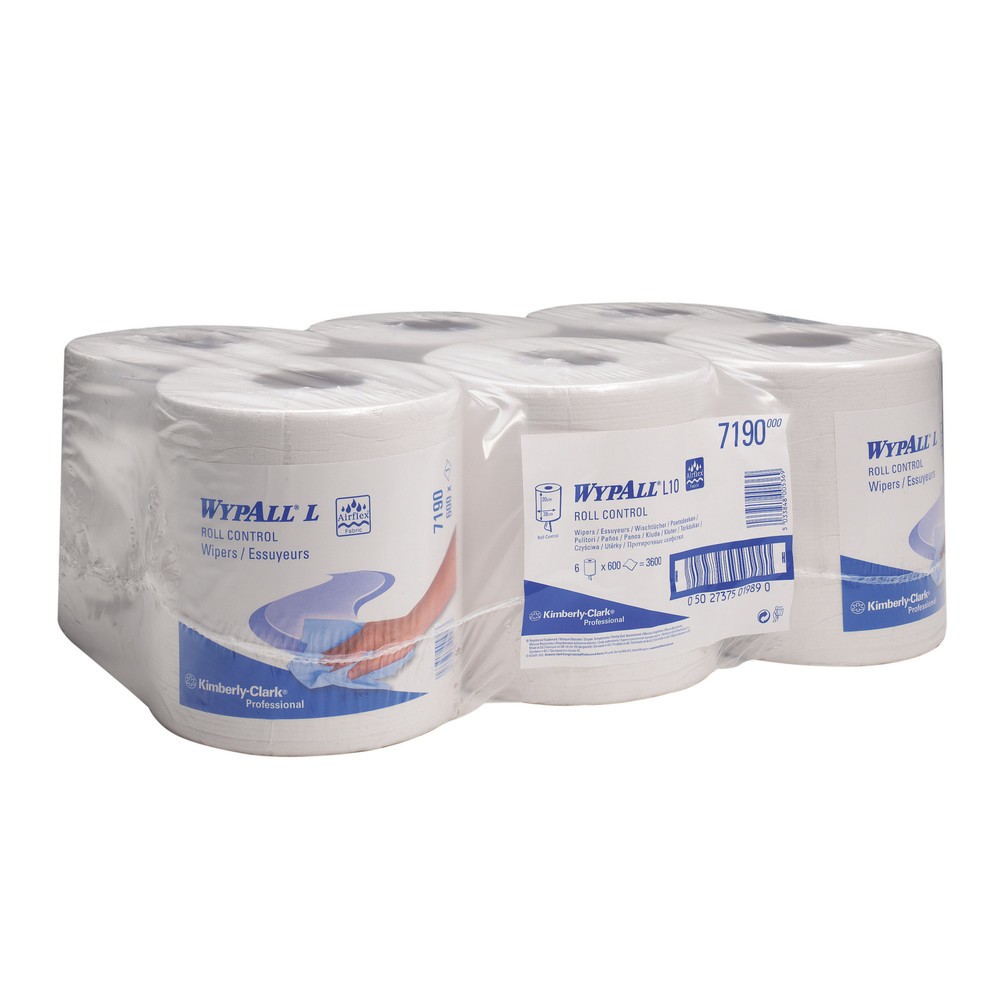 Produktabbildung: WypAll® L10 Papierwischtücher, 6x 630 Tücher, blau