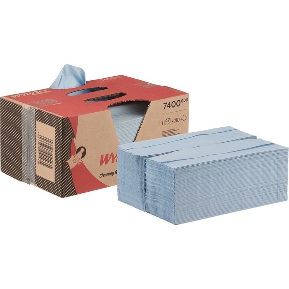 Produktabbildung: WYPALL Putztuch WYPALL® L20 7400, blau, L420xB330ca. mm, 2-lagig