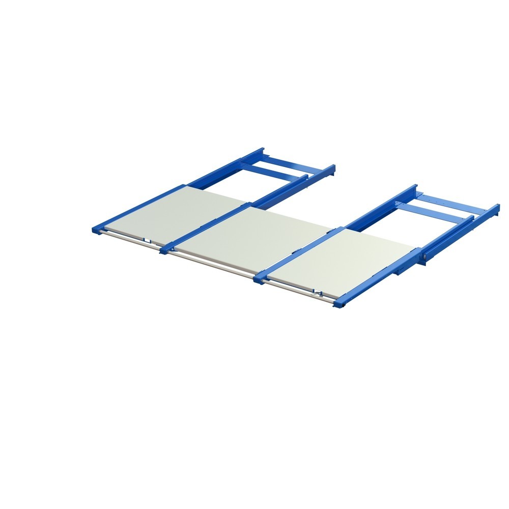 Produktabbildung: XL-Palettenauszug, Tragkraft 1.200 kg, 100 % Auszugstiefe, BxT 2.600 x 1.200 mm, mit Stahlboden