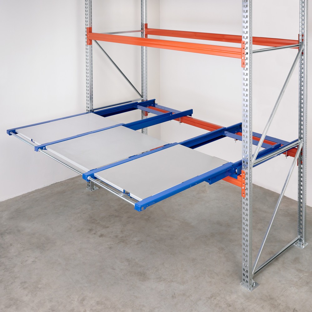 Produktabbildung Nr. 4: XL-Palettenauszug, Tragkraft 1.200 kg, 100 % Auszugstiefe, BxT 2.600 x 1.200 mm, mit Stahlboden