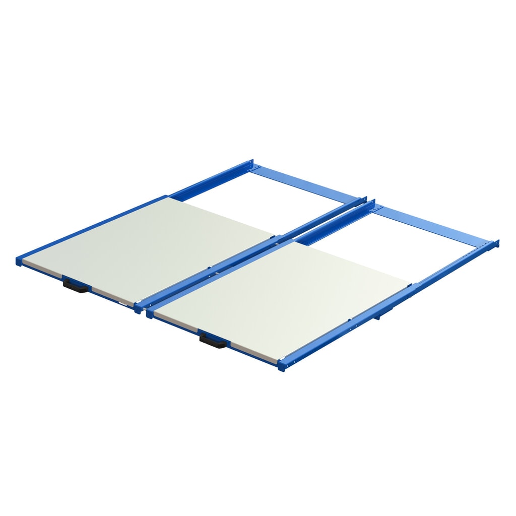 XL-Palettenauszug, Tragkraft 400 kg, 70 % Auszugstiefe, BxT 1.700 x 1.200 mm, mit Stahlboden Produktabbildung Nr. 2: XL-Palettenauszug, Tragkraft 400 kg, 70 % Auszugstiefe, BxT 1.700 x 1.200 mm, mit Stahlboden