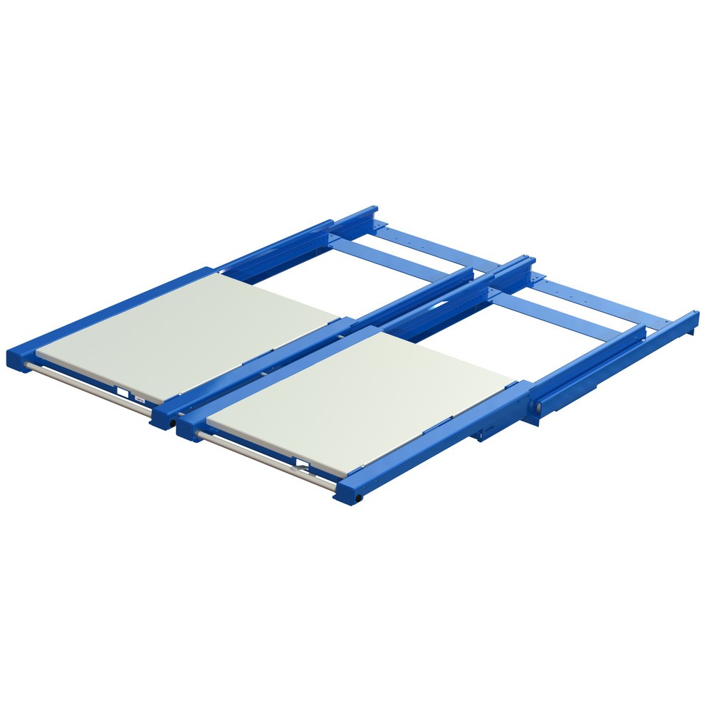 Produktabbildung Nr. 2: XL-Palettenauszug, Tragkraft 1.600 kg, 100 % Auszugstiefe, BxT 1.700 x 1.200 mm, mit Stahlboden