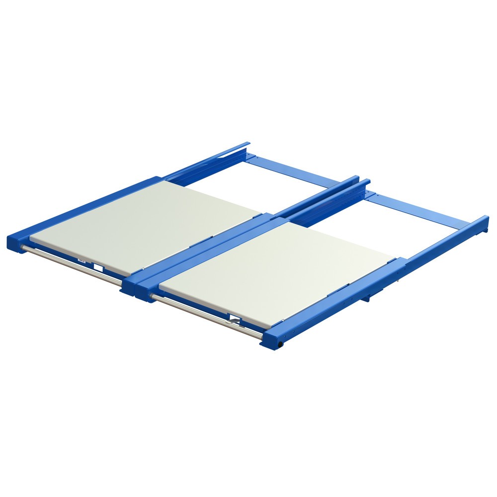 Produktabbildung Nr. 2: XL-Palettenauszug, Tragkraft 1.600 kg, 70 % Auszugstiefe, BxT 1.700 x 1.200 mm, mit Stahlboden