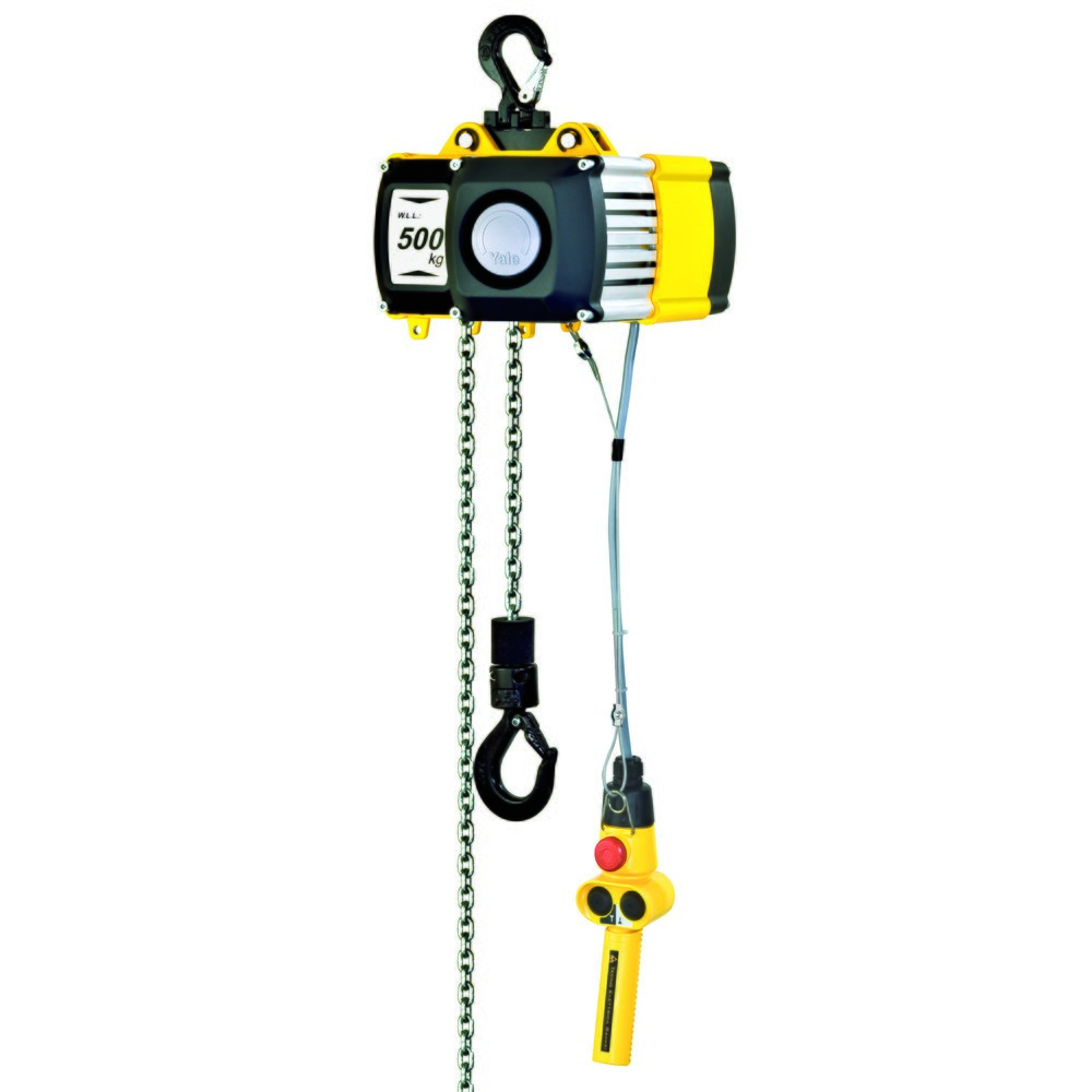 Produktabbildung: Yale® Elektrokettenzug CPVF 2-8/VTP, mit Feinhub, mit Rollfahrwerk, Tragkraft 250 kg