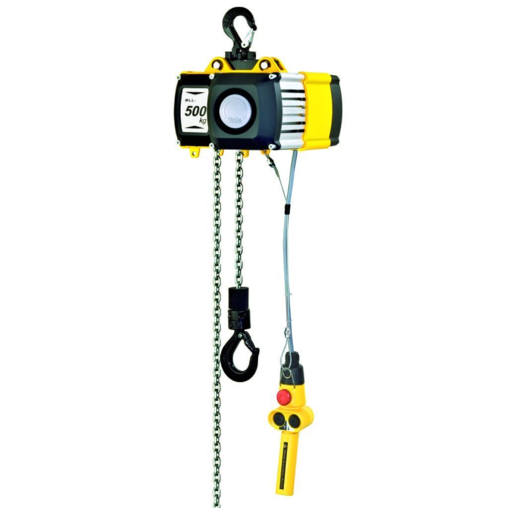 Yale® Elektrokettenzug CPVF 2-8, mit Feinhub, mit Traghaken, Tragkraft 250 kg Produktabbildung: Yale® Elektrokettenzug CPVF 2-8, mit Feinhub, mit Traghaken, Tragkraft 250 kg