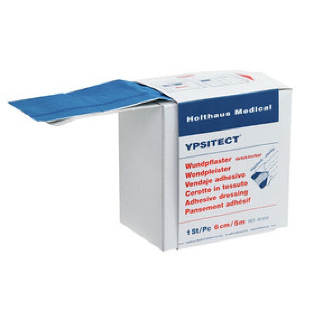 Ypsitect detektierbares Wundpflaster auf Rolle, (LxB) 6,0 cm x 5 m Produktabbildung: Ypsitect detektierbares Wundpflaster auf Rolle, (LxB) 6,0 cm x 5 m