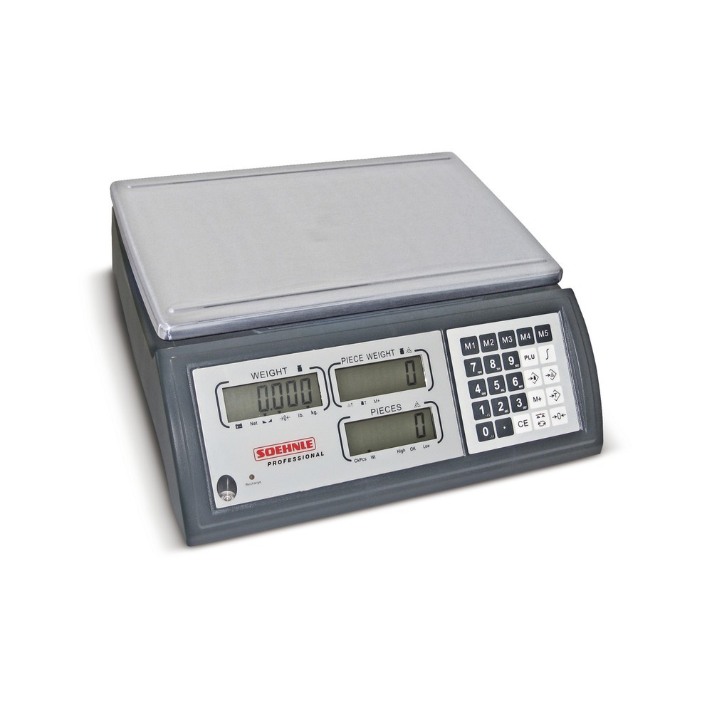 Produktabbildung: Zählwaage SOEHNLE, BxT 360 x 240 mm, Wägebereich max. 15 kg