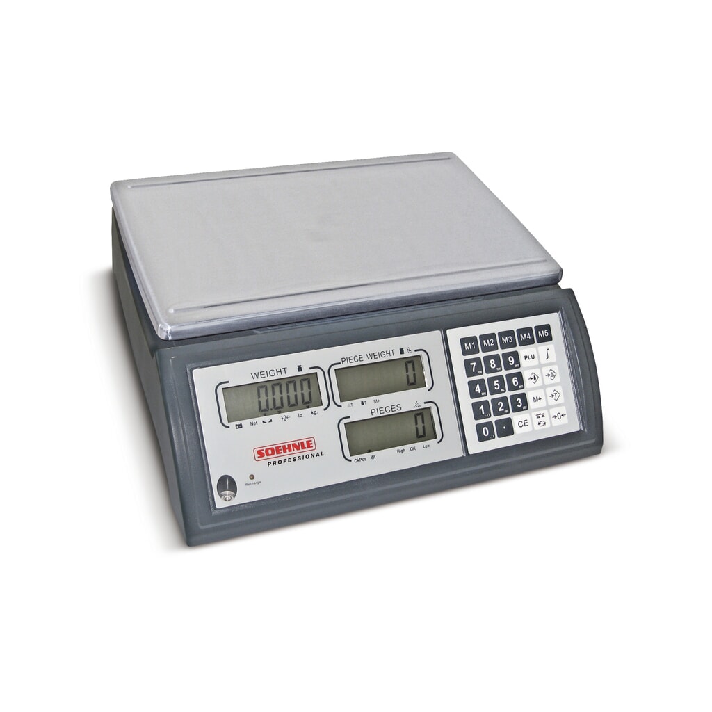 Zählwaage SOEHNLE, BxT 360 x 240 mm, Wägebereich max. 15 kg Produktabbildung: Zählwaage SOEHNLE, BxT 360 x 240 mm, Wägebereich max. 15 kg